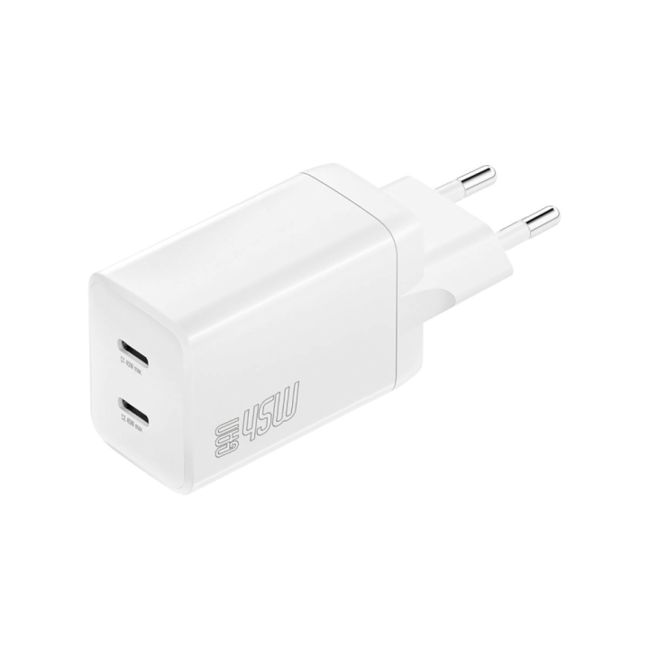 Köp 4smarts Wall Charger PDPlug Dual 45W GaN 2C white | Teknikproffset.se