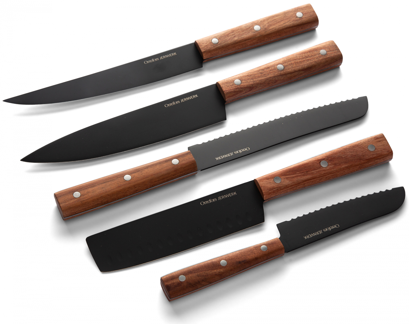 Orrefors Jernverk 5-pack Knivar Svart