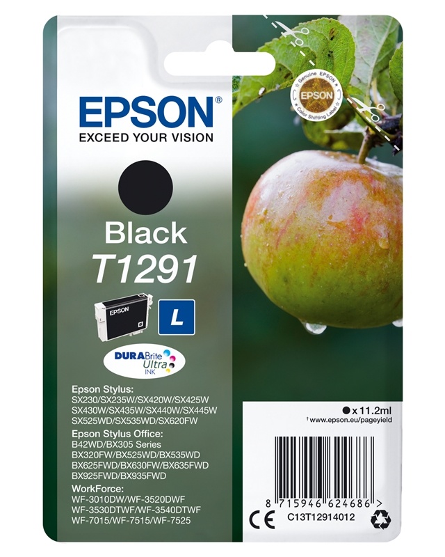 Epson Apple Enpack svart T1291 DURABrite Ultra-bläck