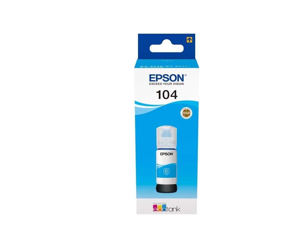 Epson 104 EcoTank Cyan ink bottle