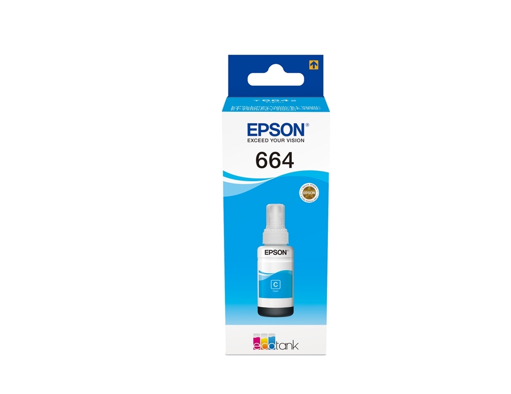 Epson 664 Ecotank Cyan ink bottle