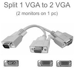 VGA-splitter, 1 VGA hane till 2 VGA hona