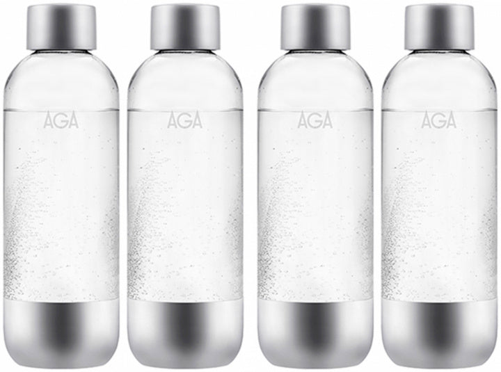 4-pack AGA AQVIA Stål 1L, PET-flaska