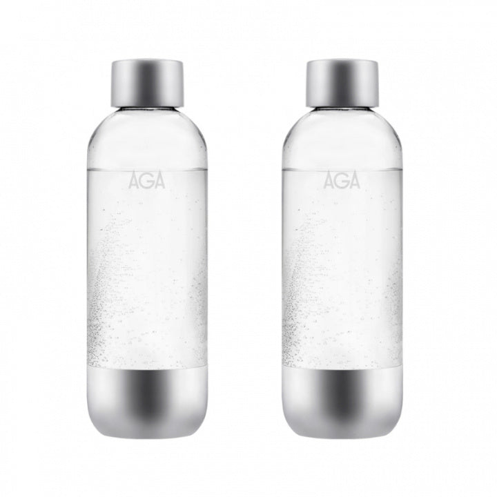 2-pack AGA AQVIA Stål 1L, PET-flaska