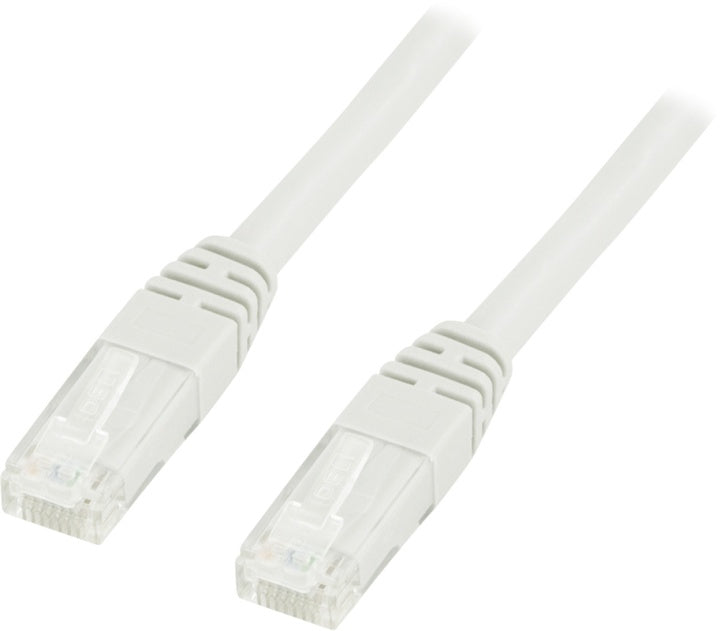 DELTACO UTP Cat6 patchkabel 0,3m, vit