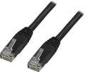 DELTACO U/UTP Cat5e patchkabel 1m, svart (S1-TP)