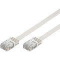 DELTACO U/UTP Cat6 patchkabel,flat,guldpläterade kontakter,3m, vit (TP-63V-FL)