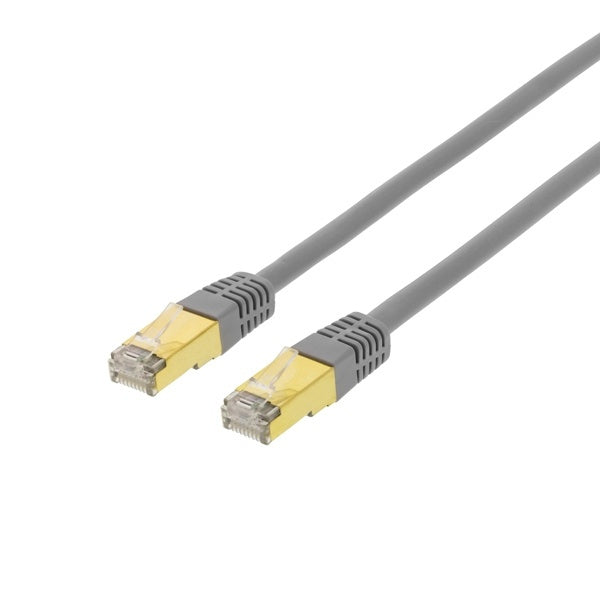 DELTACO S/FTP Cat7 patchkabel, LSZH (halogenfri), 3m, grå (STP-73)