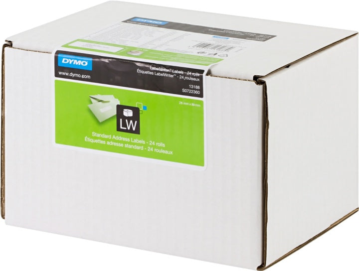 DYMO LabelWriter adressetiketter vita bulk 89x28mm / 24x130st (S0722360)