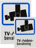 EPZI Plastskylt, TV/Video-bevakning, A4 & A5-storlek (20-005)