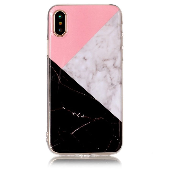 Mjukt TPU skal till iPhone X/XS, Rosa, Grå, Svart, Marmor
