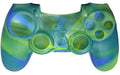 Silikongrepp för handkontroll, Playstation 4, Kamoflage Grön, Blå
