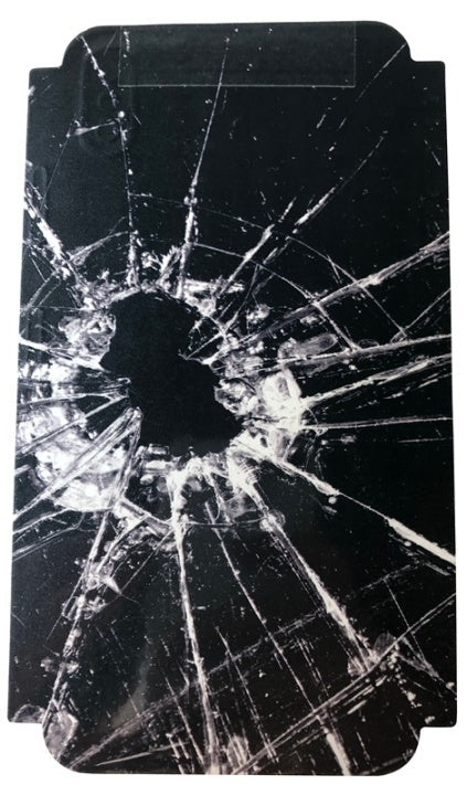 Skin för Iphone XR Krossat glas - Svart