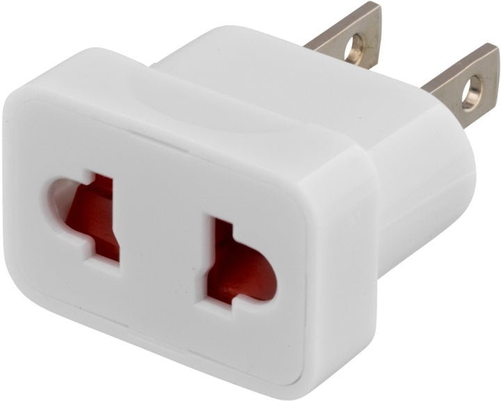 Deltaco reseadapter, EU till US, ojordad, 110-250V, 10A, vit (GT-400)