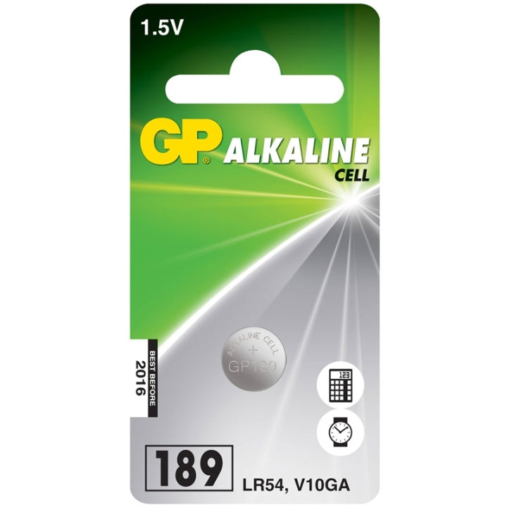 GP LR54 1,5V Alkalisk 1-pack (102004) OBS! DATUM