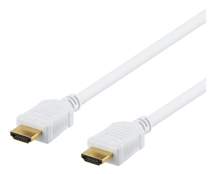 DELTACO High-Speed HDMI-kabel, 10m, Ethernet, 4K UHD, vit