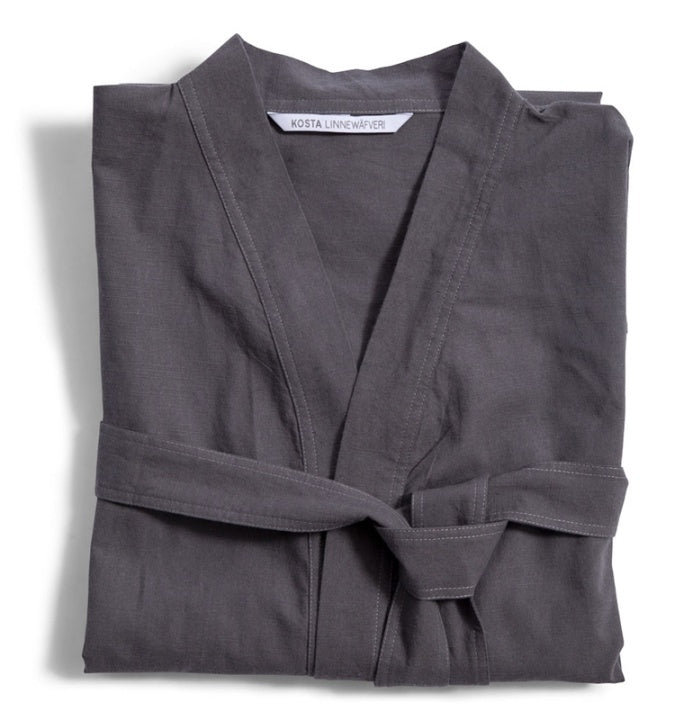 Kosta Linnewäfveri Spa Robe Mörk Grå L/Xl