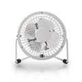 Nedis Bordsfläkt | USB ström | Diameter: 100 mm | 3 W | 1 hastighetsinställning | Vit