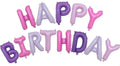 Ballonger Happy Birthday, 40cm, Lila/Rosa