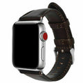 Klockarmband i läderimitation för Apple Watch 42/44/45 mm, mörkbrun