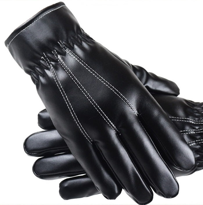 Läderhandskar med touchfunktion, One Size