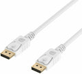 NORDIQZENZ Displayport till Displayport-kabel, Vit, 1,8m