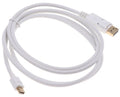 NORDIQZENZ Displayport till mini Displayport-kabel, 1,8 m, vit