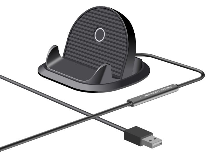 Qi-laddställ med snabbladdning för smartphone, Svart