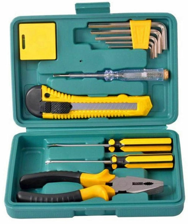 Liten verktygslåda med 11 verktyg