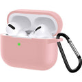 Skyddsfodral i silikon med krok, rosa för AirPods Pro
