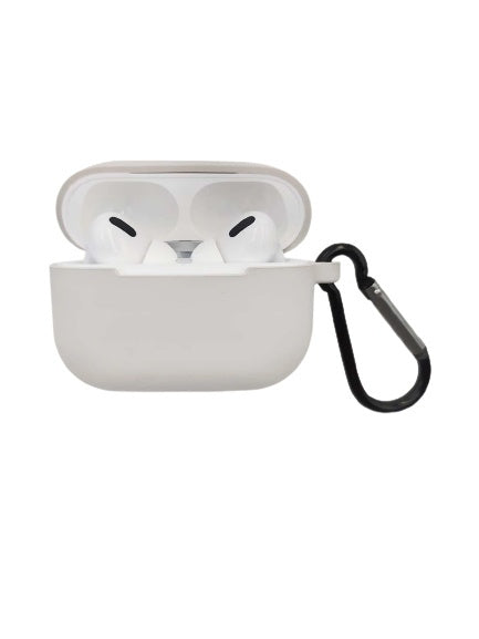 Silikonskal med krok Taupe för AirPods Pro