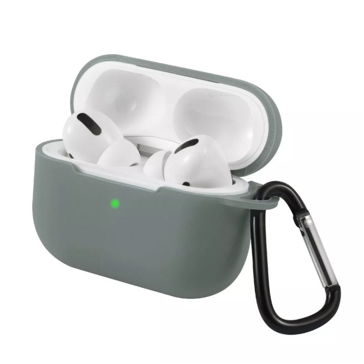 Silikonskal med krok, grå för AirPods Pro