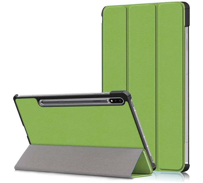 Tri-fold fodral med stativfunktion för Galaxy Tab S7 11", Grön