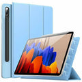 Tri-fold fodral med stativfunktion för Galaxy Tab S7 11", Blå