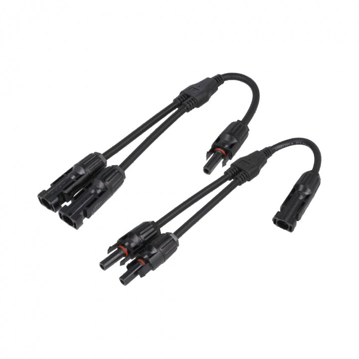 Solcellsanslutning MC4, Y-adapter 2 till 1