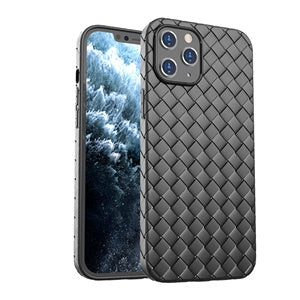 Vävt fodral i TPU för iPhone 13 Pro, Svart