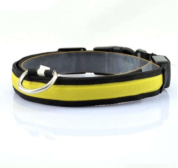 Lysande LED-Halsband- Gul