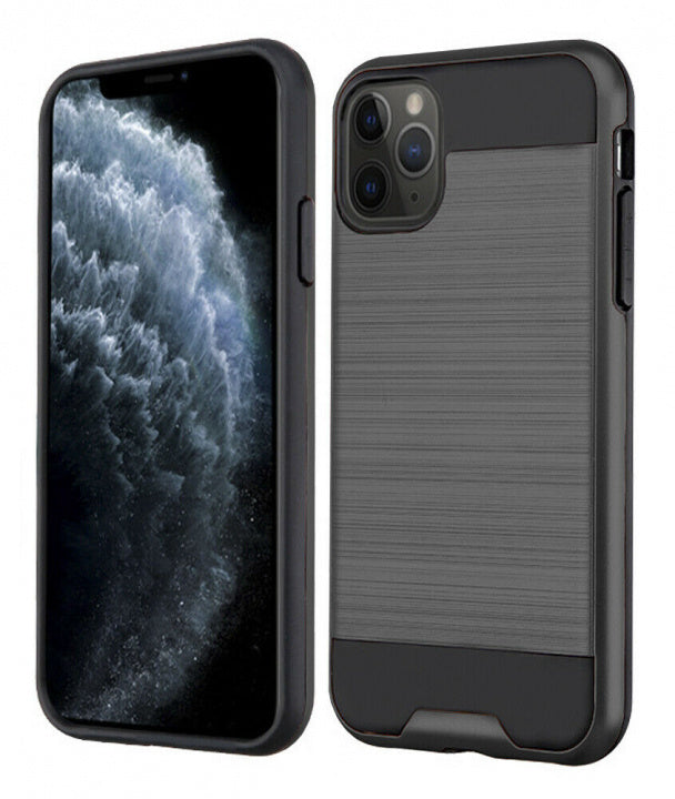Skal till iPhone 13 Pro Max borstad metall, Grå