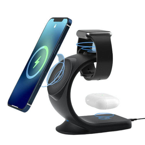 Qi-laddare för mobila enheter, 15W, Svart