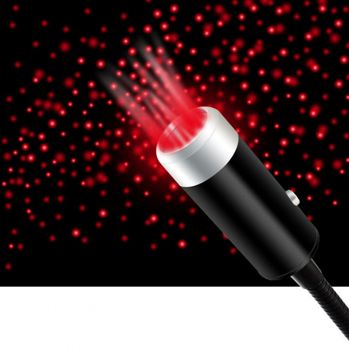 USB-Lampa som ger Stjärnatmosfär i Bilen, Rött ljus