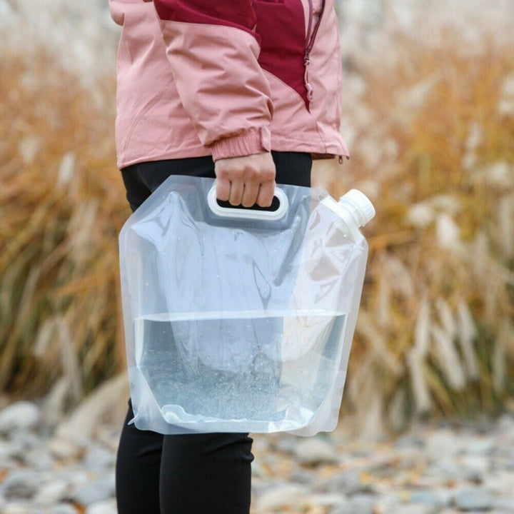 Vikbar vattenbehållare 10L med handtag och kran