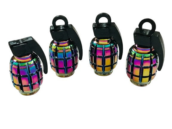 Ventilhattar 4-pack, Regnbågsfärgade Granater
