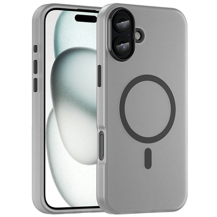 Semi-transparent skal med MagSafe till iPhone 16 Plus, Svart