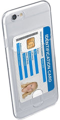 Cellularline flex Pocket, transparent skal med kortficka för iPhone 6/6s