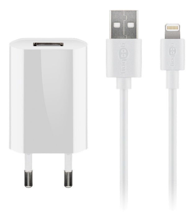 Goobay Apple Lightning charger set 1 A, white, 1 m,