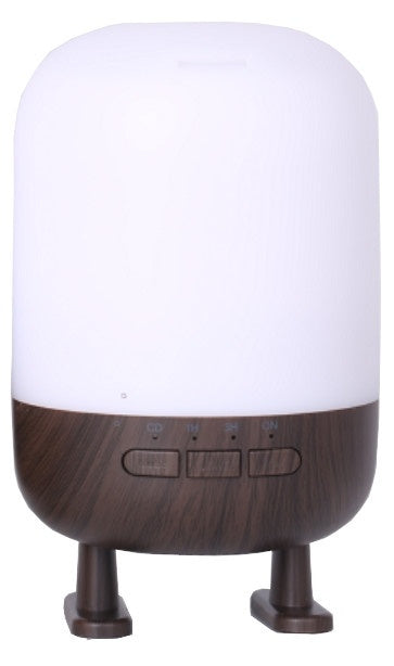 Luftfuktare med högtalare och lampa, Mörk trädesign