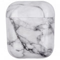 Skyddsfodral med marmormönster för Apple AirPods, ljusgrå