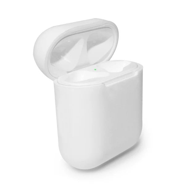 Fodral i mjuk silikon för Apple AirPods, vit/transparent