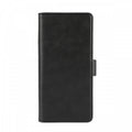 Essentials Motorola G34 PU plånboksfodral med 3-kortplatser, Svart