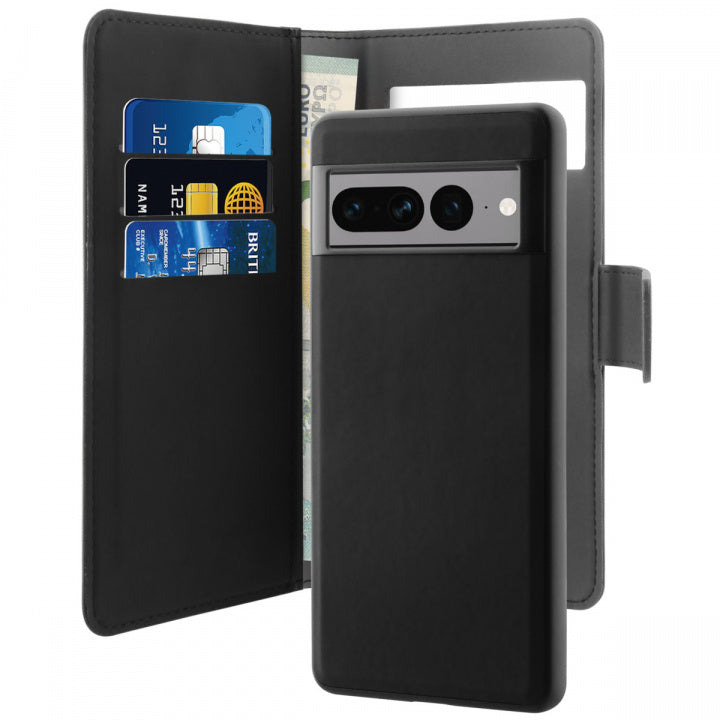 Puro Google Pixel 7 Pro wallet, detachable, black